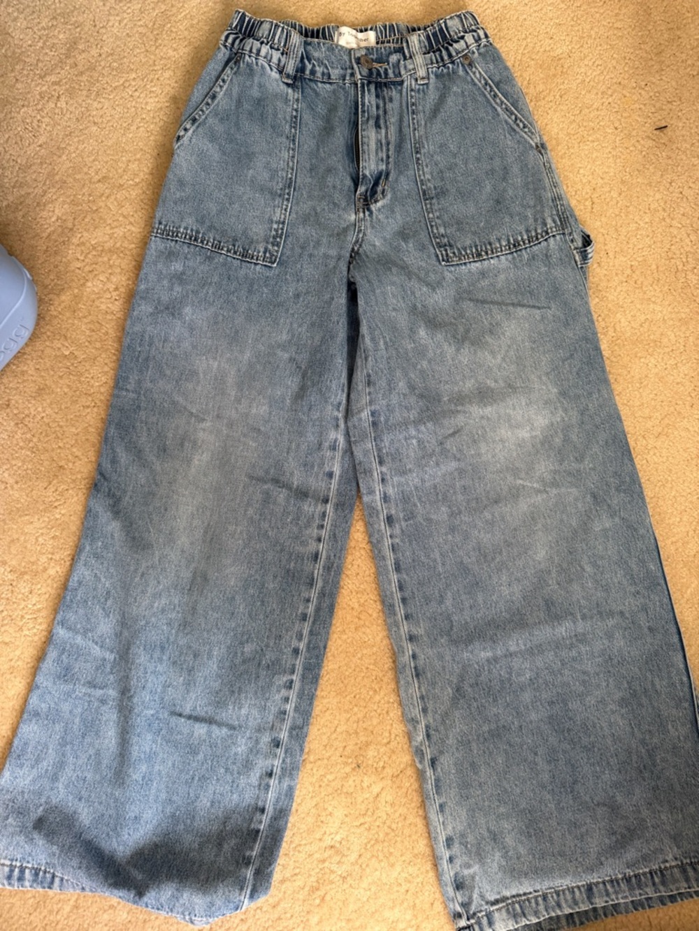 By Together Light Blue Wide Leg Denim Pants